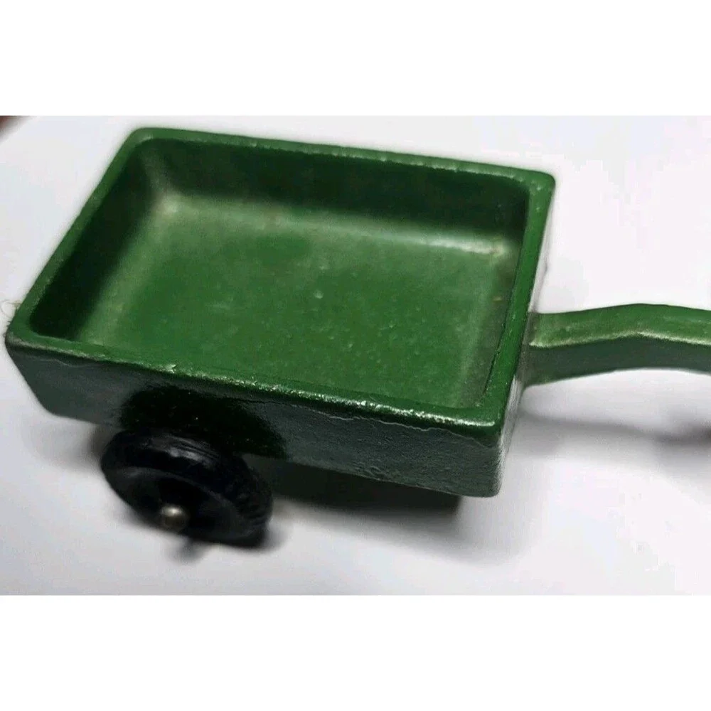 Vintage Slik Toys Farm Red Tractor w/ Green Wagon Trailer Toys